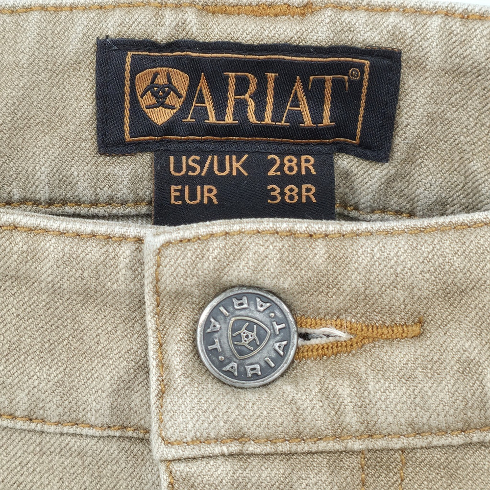 Ariat Riding Pants Women’s 28R Tan Stretch Knee Patch Breech Horse - Picture 3 of 9